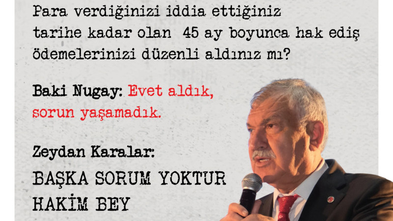 “Başka sorum yoktur hakim Bey!”