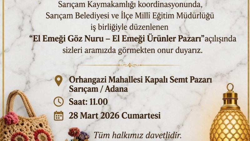 Sarıçam’da 'El Emeği Göz Nuru Ürünler Pazarı